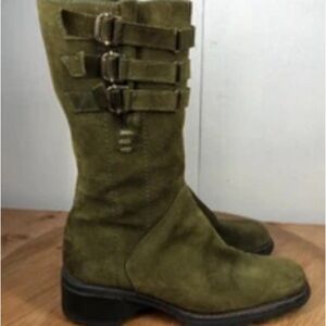 Aquatalia Boots Womens 7 Green Suede